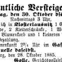 1885-10-28 Kl Versteigerung